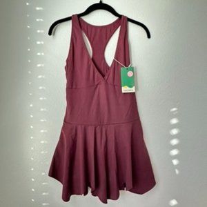 Maroon Tennis Dress w/ Build in Shorts
